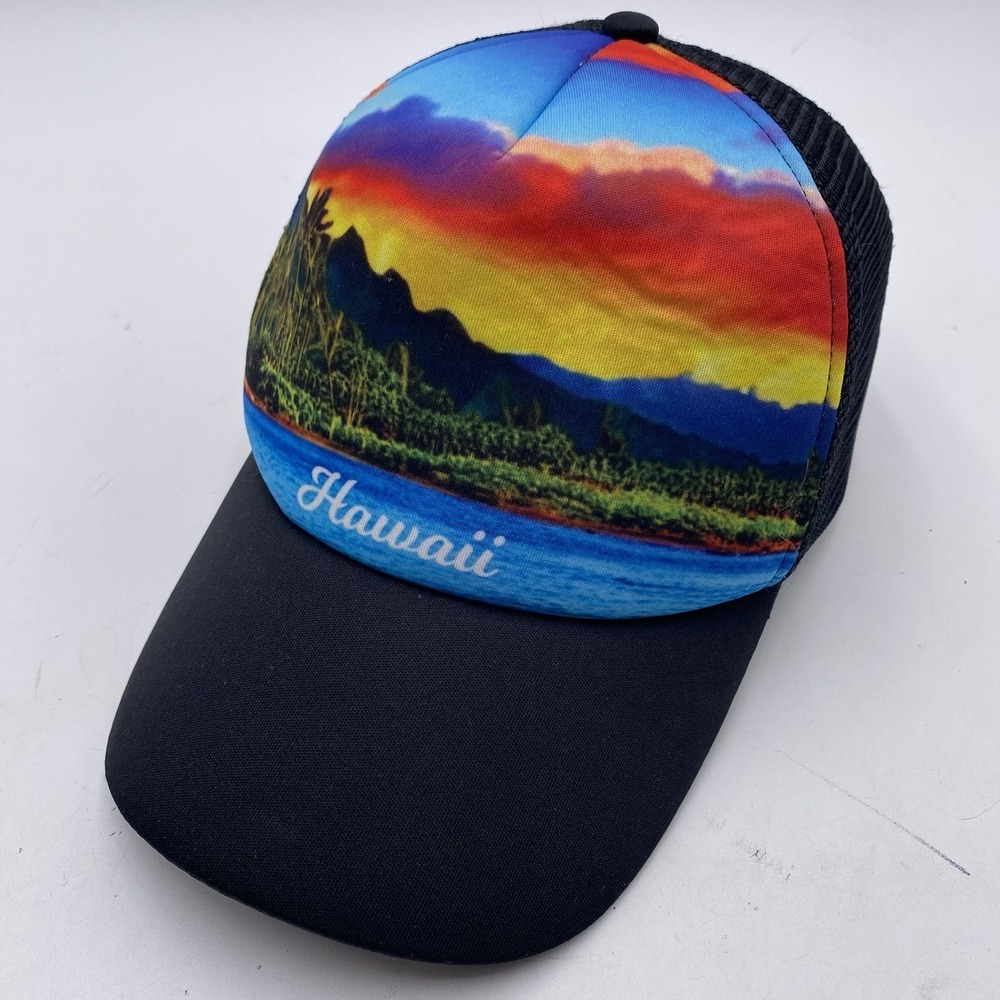 The Hawaiian Islands Trucker Snapback Hat Cap Surfware Hawaiian Classics Mesh